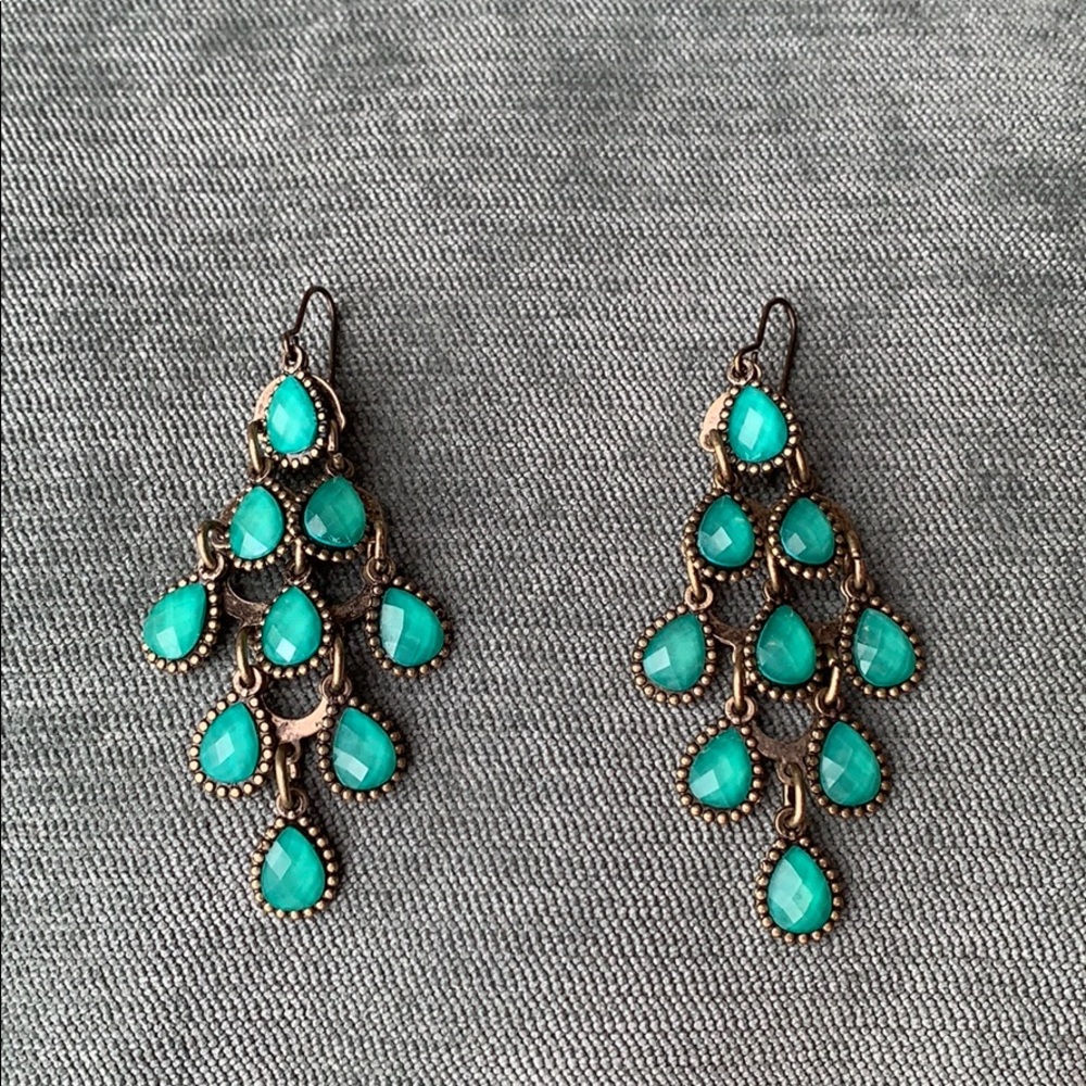 Caribbean Blue Dangle Earrings